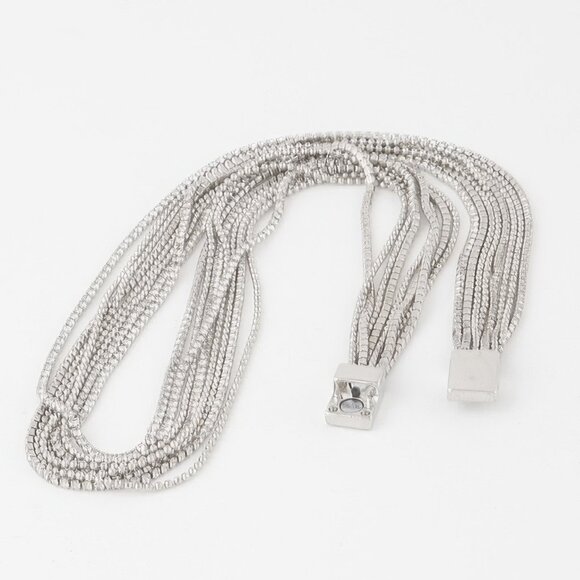 Multi Cubic Rhinestone Necklace - Picture 4 of 4